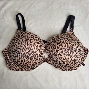 Victoria Secret Leopard Print Women's Bra. 38C. Brand New. Black And Brown